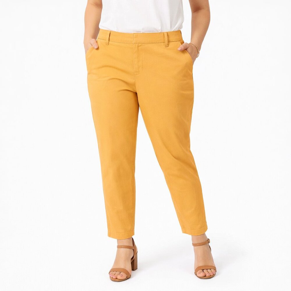 Bar III Peachy Orange Cotton Blend Pants Women’s Size 12